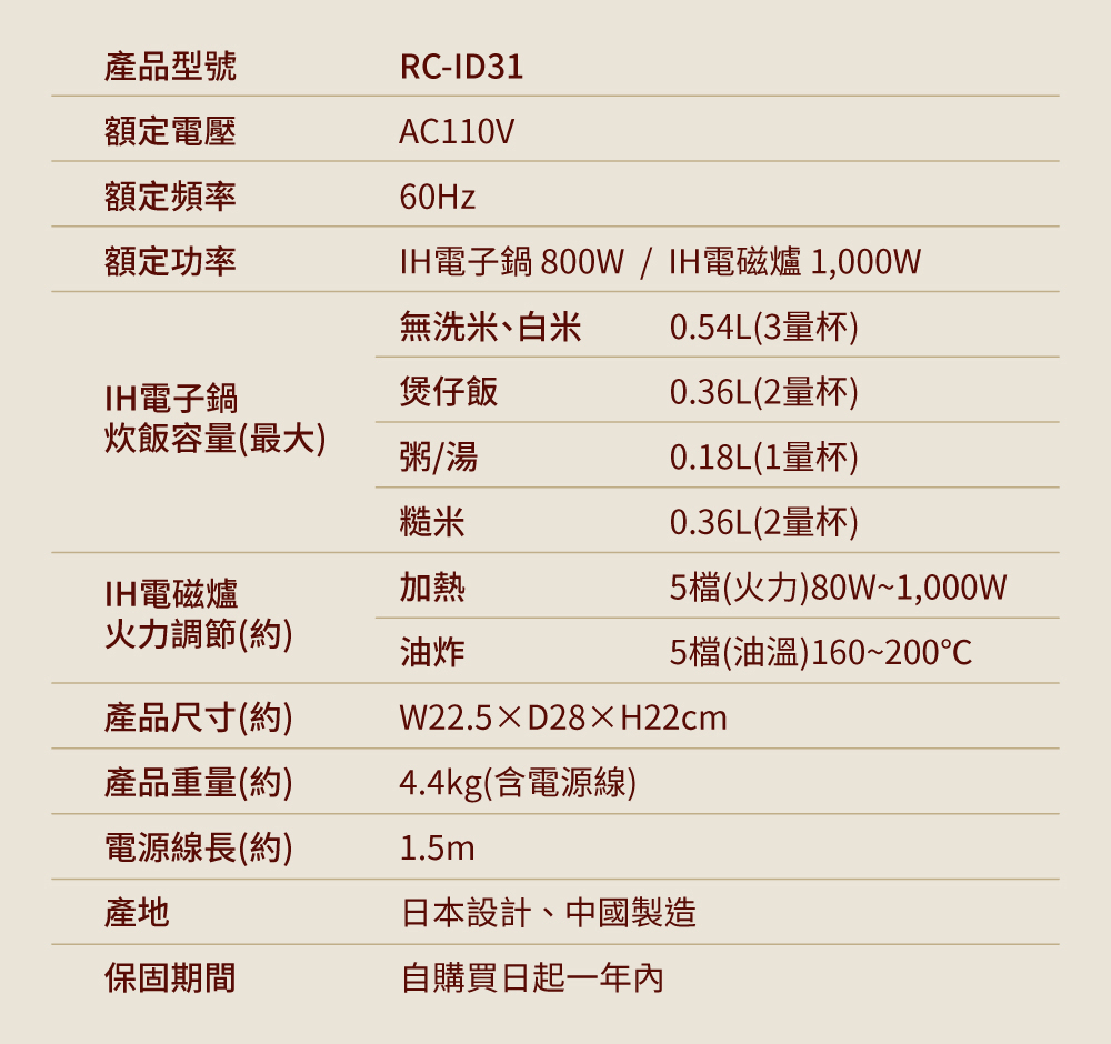 IH电子锅800W  IH电磁炉 1,000W