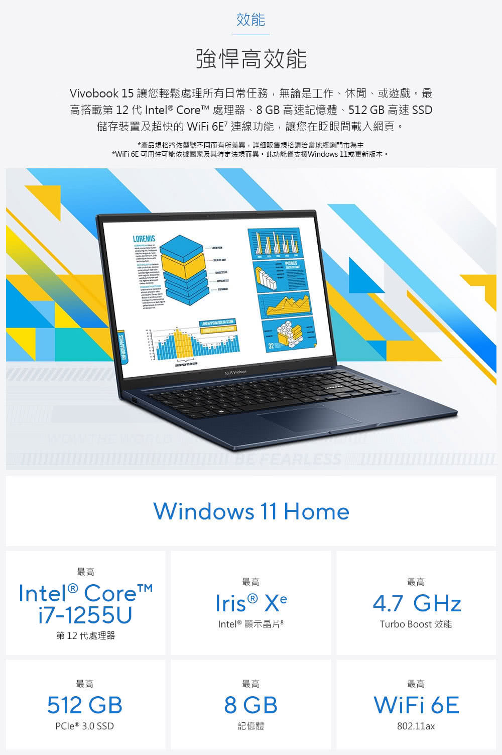 WiFi 6E 可用性可能依据国家及其特定法规而异。此功能仅支援Windows 11或更新版本。