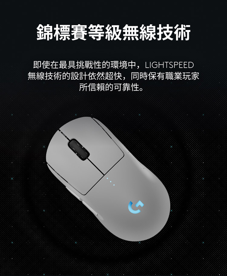 锦标赛等级无线技术 即使在最具挑战性的环境中,LIGHTSPEED 无线技术的设计依然超快,同时保有职业玩家 所信赖的可靠性。 