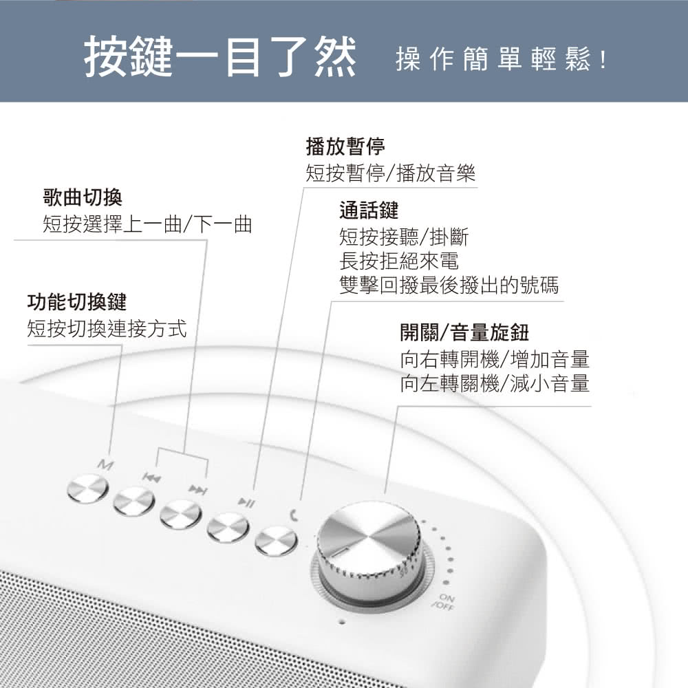 按键一目了然 操作简单轻松