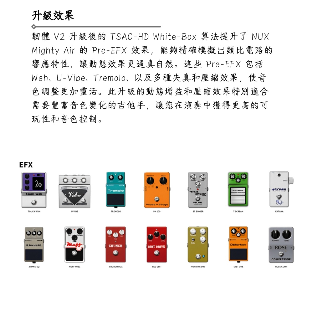 韧体 V2 升级后的 TSACHD WhiteBox 算法提升了 NUX