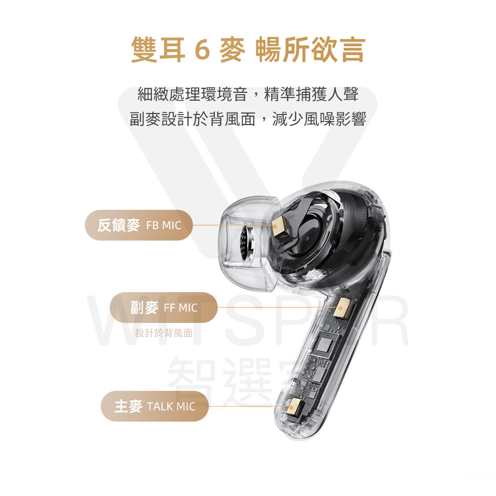 副麦设计于背风面,减少风噪影响